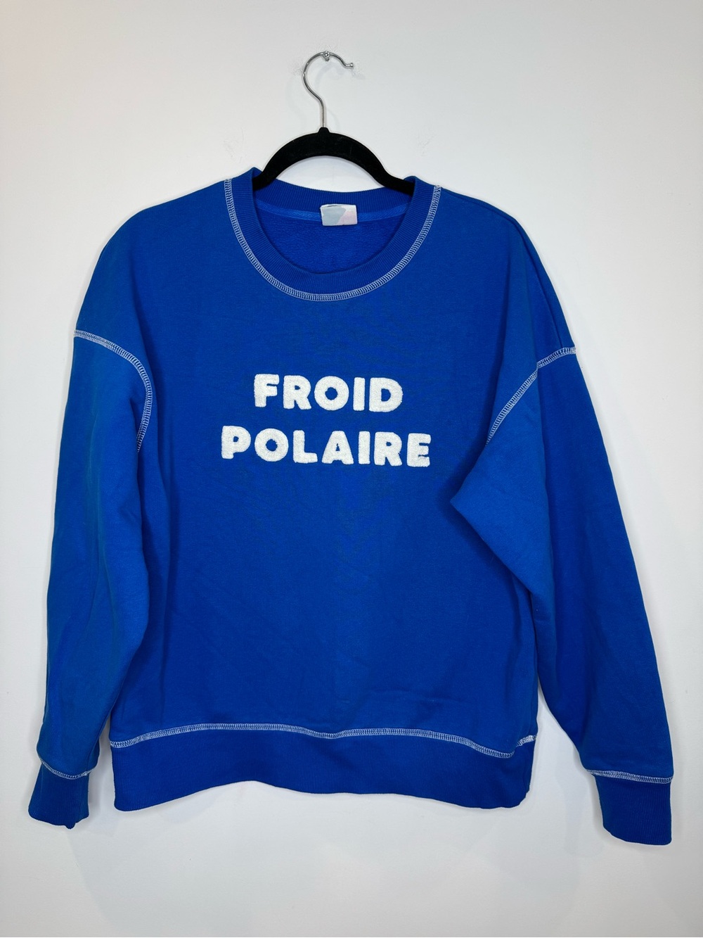 Simons X The north Star Blue 'Froid Polaire' Crewneck Sweatshirt sz large